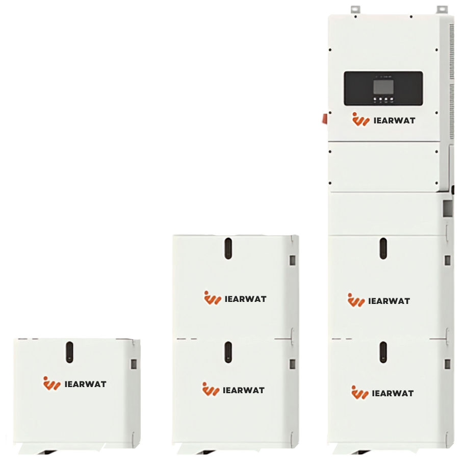 Batterie solaire 5 kWh tout-en-un IEARWAT avec modules empilables et onduleur integre