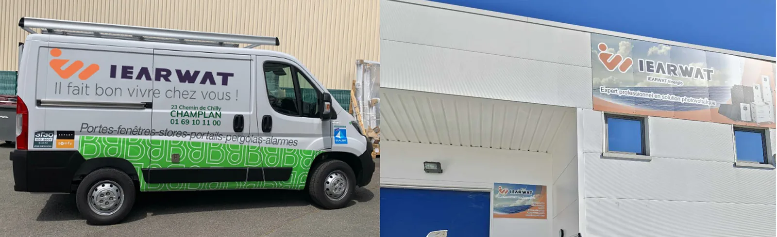 Vehicule et enseigne IEARWAT